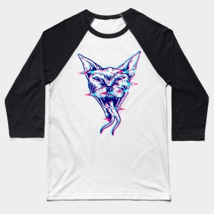 Cat Glitch Baseball T-Shirt